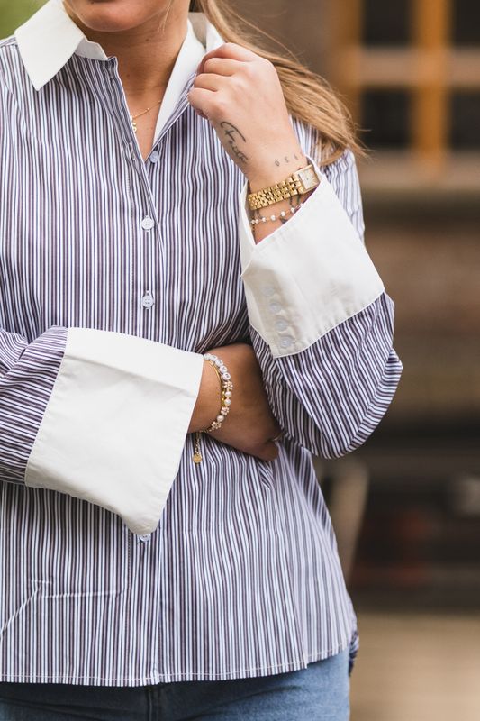 Dranila Stripe Shirt Brown 