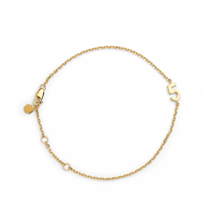Big Number Bracelet Gold - 3