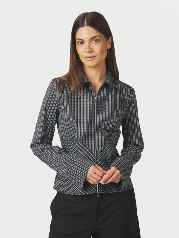 Cathy Zip Shirt Black 