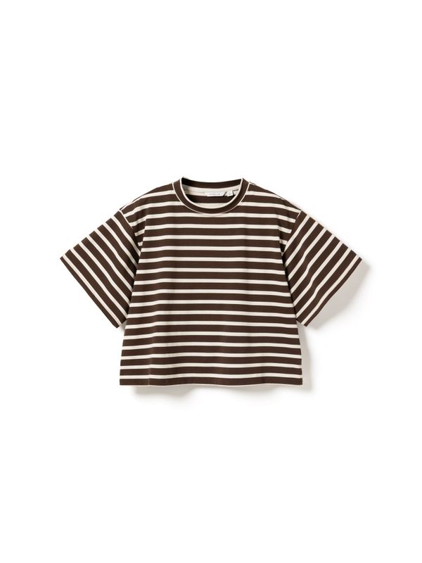 Maple T-Shirt Eton Brown Ivory Stripe