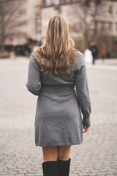 Hovedbilde Melia Knit Dress Dark Grey Melange 