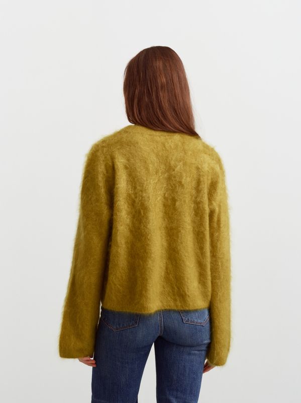 Montreal Brushed Cashmere Sweater Fresh Moss 