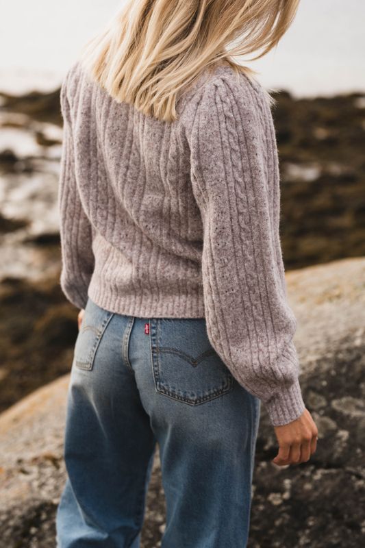 Koteas Cable Knit Cardigan Beige Melange 