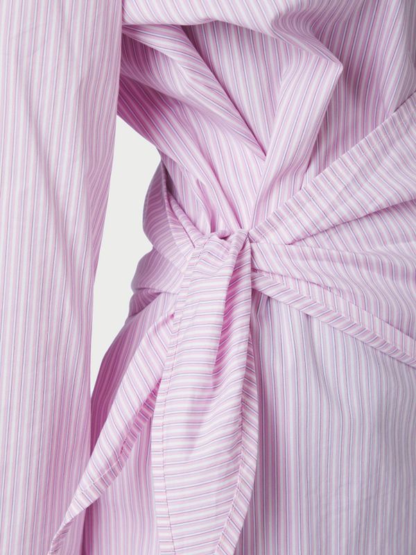 Dita Scarf Stripe Shirt Light Pink 