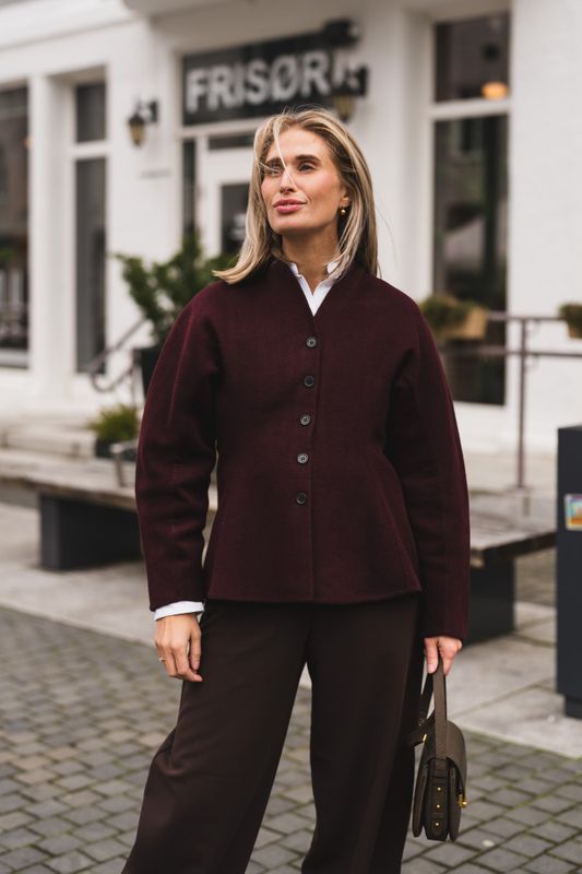 Nadina Wool Jacket Burgundy 