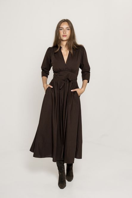 Hovedbilde Maria Dress Chocolate Poplin 