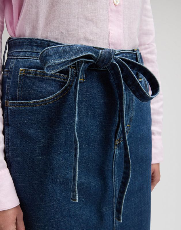 Midi Skirt With A Bow Seaside Trip 