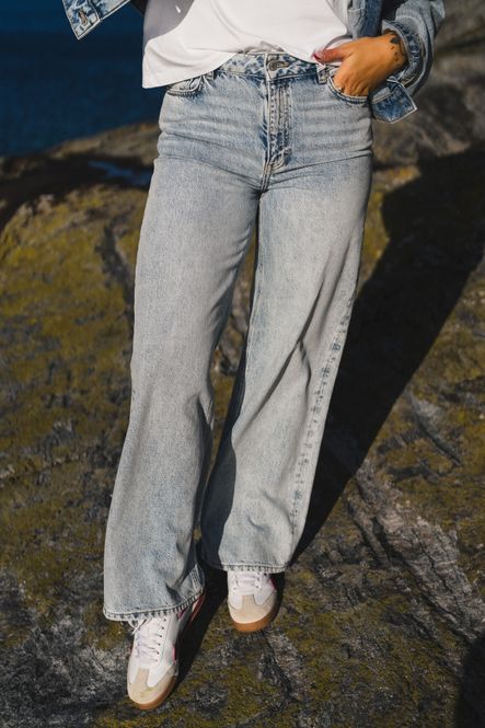 Hovedbilde W Wide Jeans Blue Washed 
