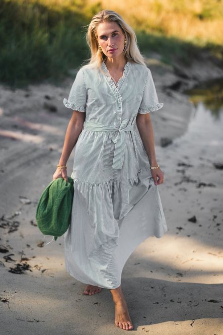 Hovedbilde Ida Maja 2/4 Shirt Dress STP B White/Eng Ivy 