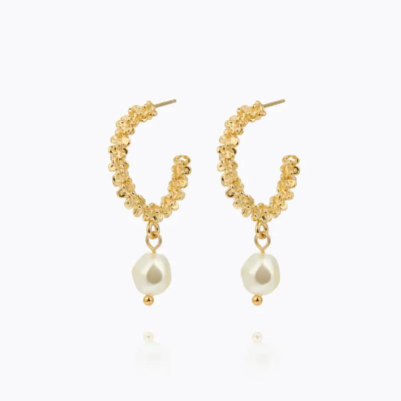 Gemma Pearl Loops Gold Pearl 