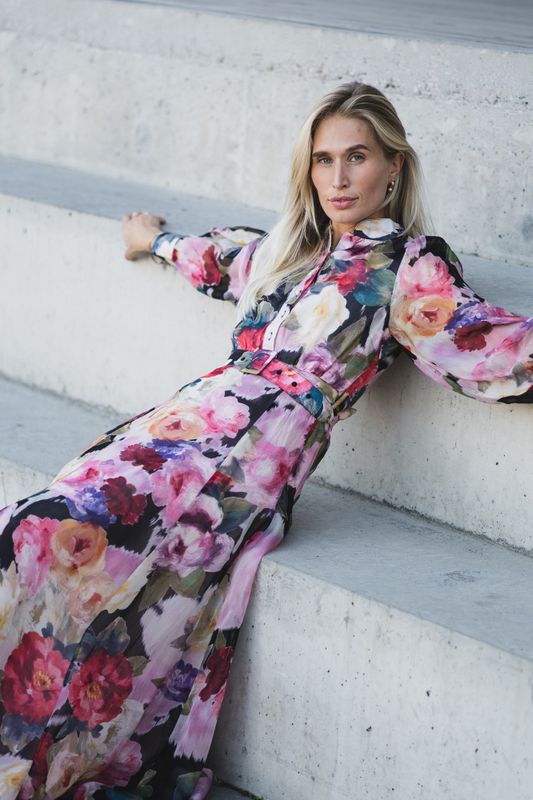 Organza Belt Dress Winter Breeze