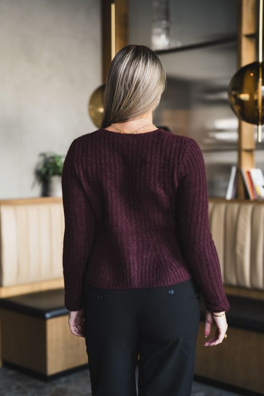 Dolly LS Knit Cardigan Port Royale 