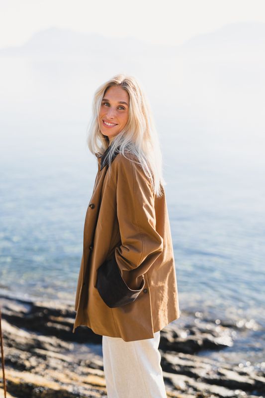 Heather Jacket Dark Camel 