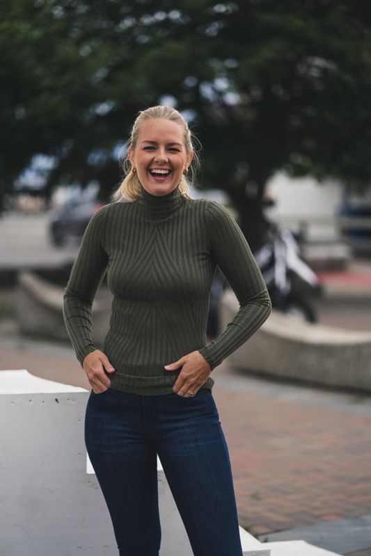 Chelsea LS Knit Top Light Green