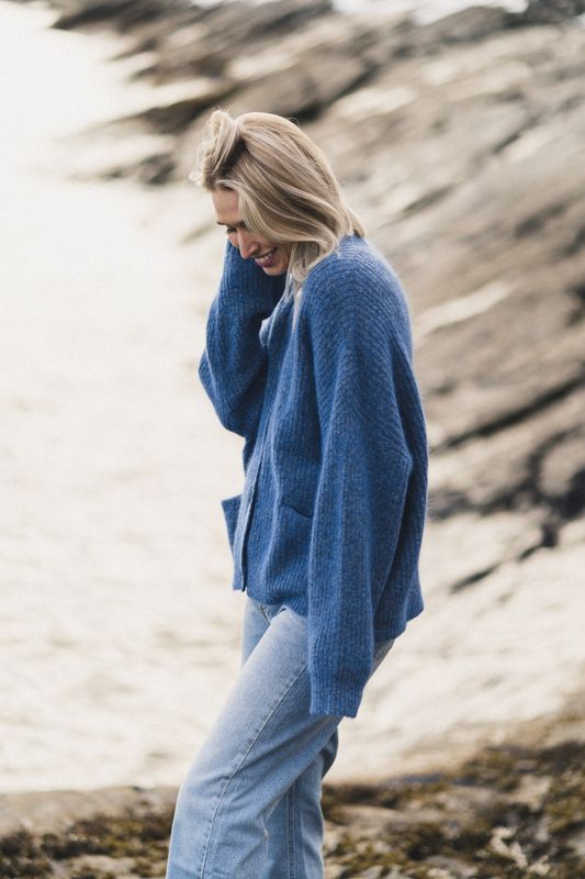 Drive Knit Cardigan Blue 