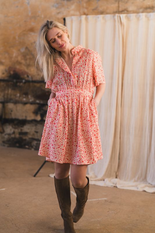 Astrid 2/4 Dress Cayenne Flower 