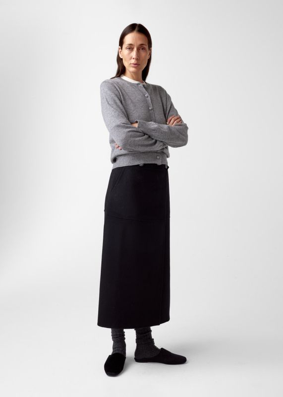Thelma Wool Skirt Black 