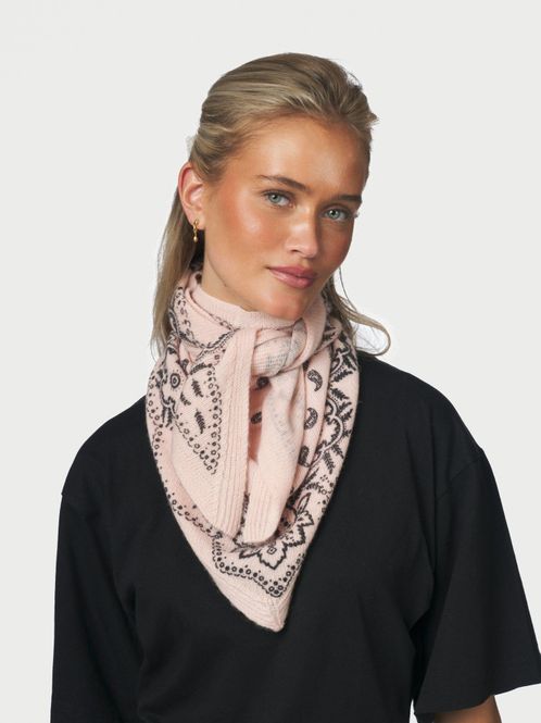Hovedbilde Lolana Paisley Knit Scarf Powder 