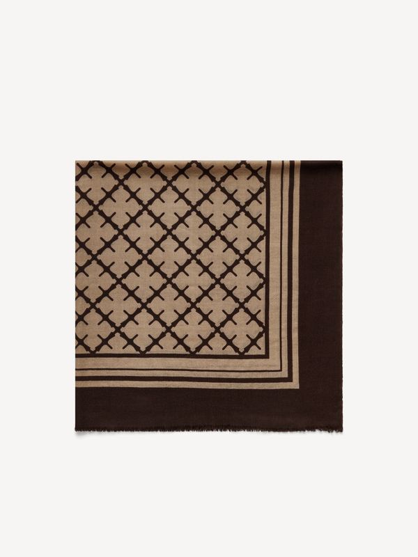 Cornelis Wool Scarf Dark Mahogany
