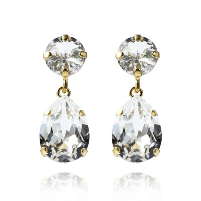 Hovedbilde Classic Drop Earrings Gold Crystal 