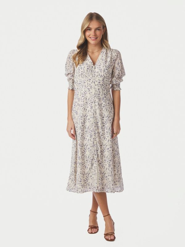 Valley Structure Flower Dress Offwhite 