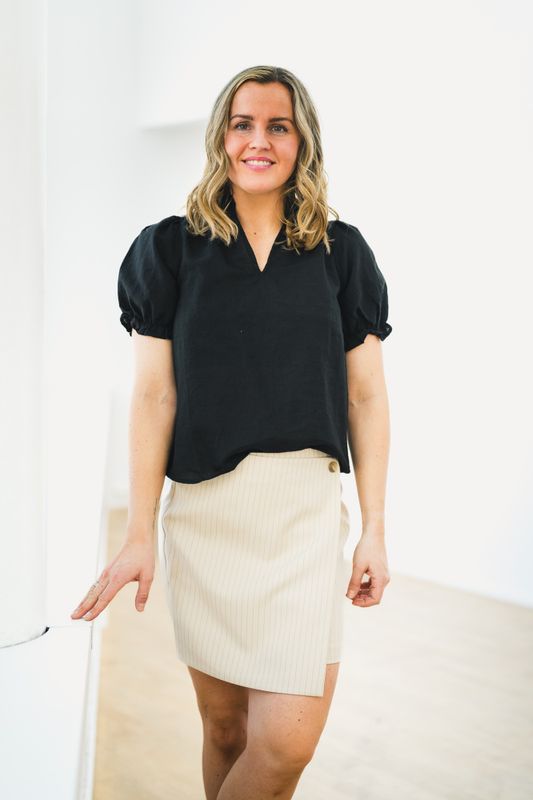 Odesa Linen Blouse Black