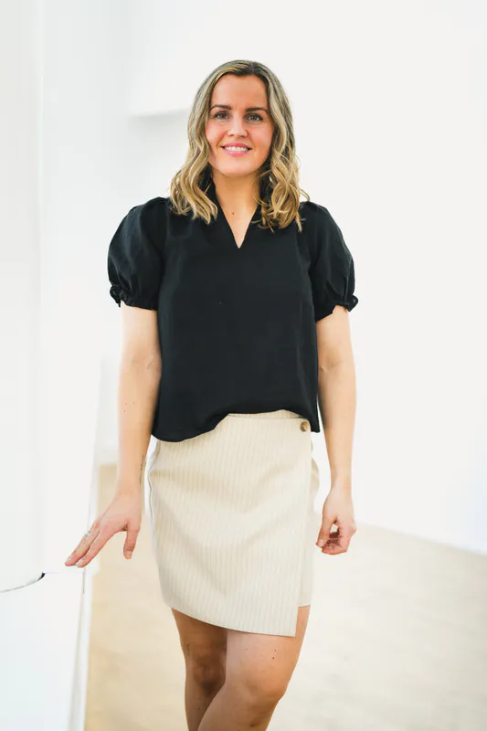 Odesa Linen Blouse Black