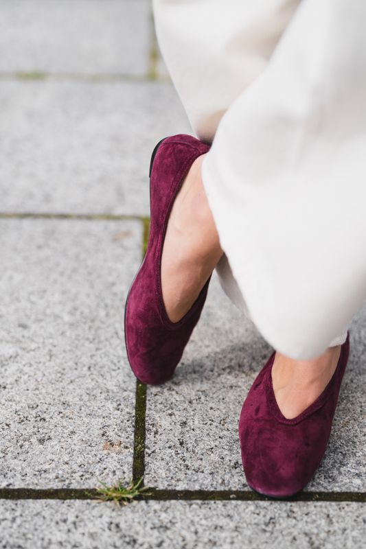 Leni Cherry Lacq Suede 