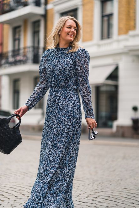 Hovedbilde Nora Long Dress Blue Dawn Print