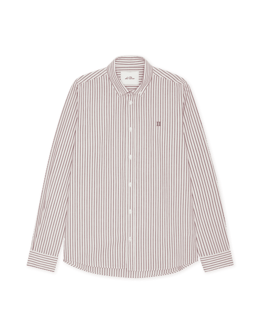 Hovedbilde Light Oxford Striped Shirt Chocolate Truffle Red 