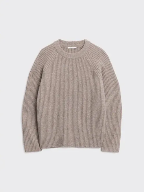 Hovedbilde Adrian Rib Crewneck Taupe 