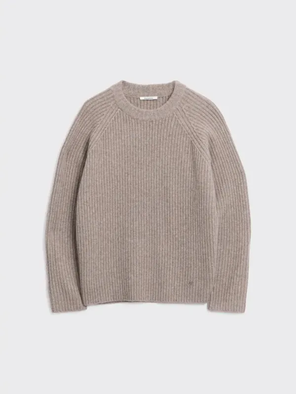 Adrian Rib Crewneck Taupe 