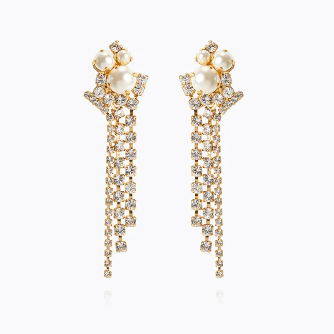 Hovedbilde Molly Statement Earrings Gold Pearl/Crystal 