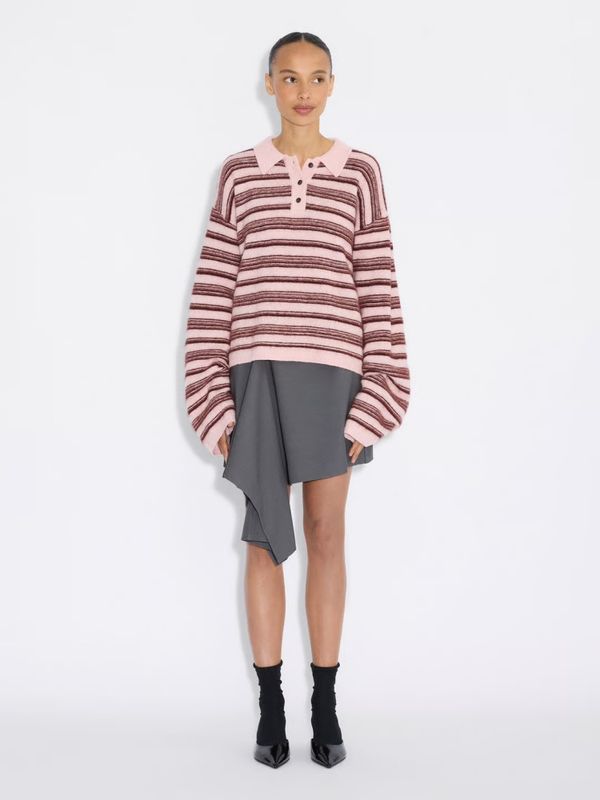 Olivia Wool Polo Light Pink Mix 