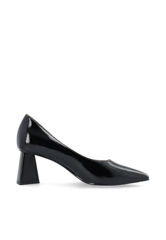 Maralyn Court Shoe Faux Leather Black Patent 