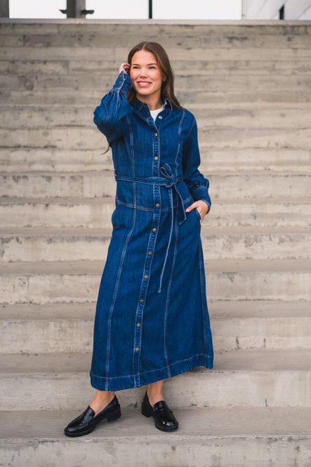 Hovedbilde Belted Long Dress Frosted Over 