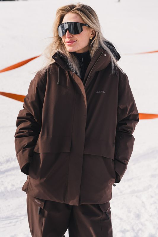 W Tryvann Down Jacket Dark Brown 