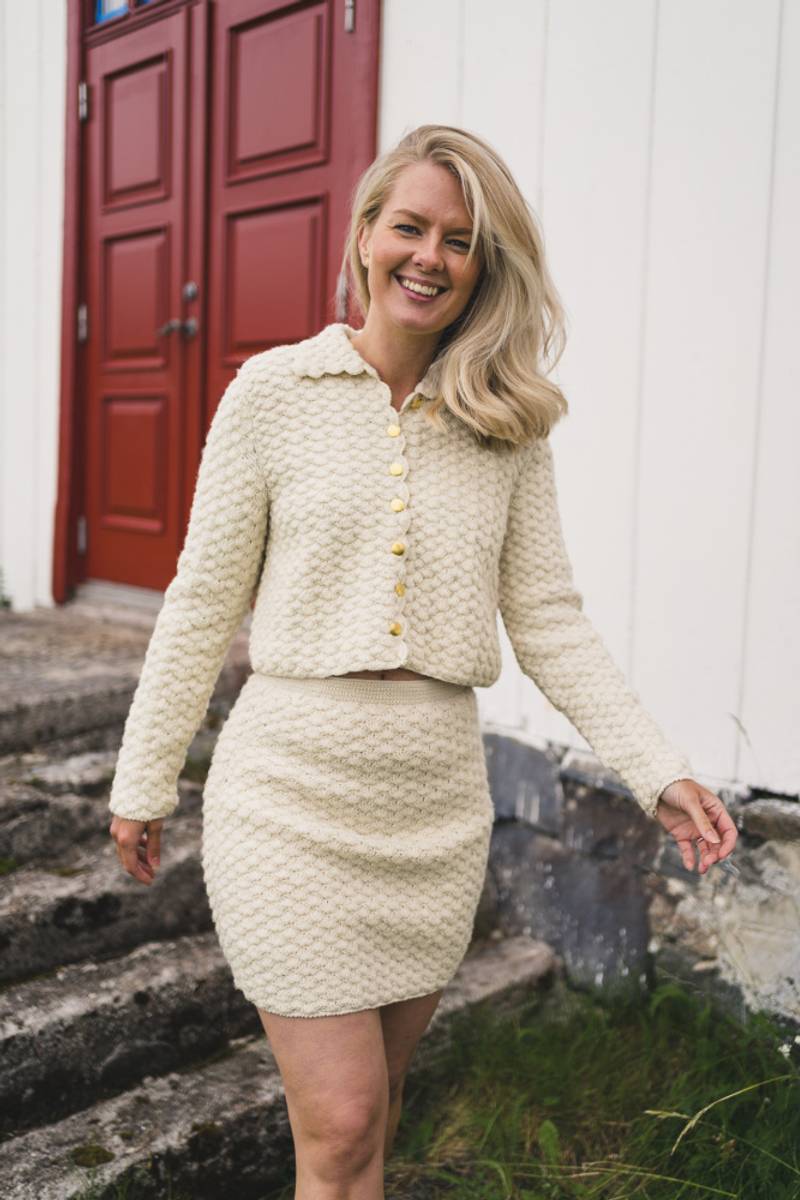 Wool Crochet Jacket Vintage Vakre Vene