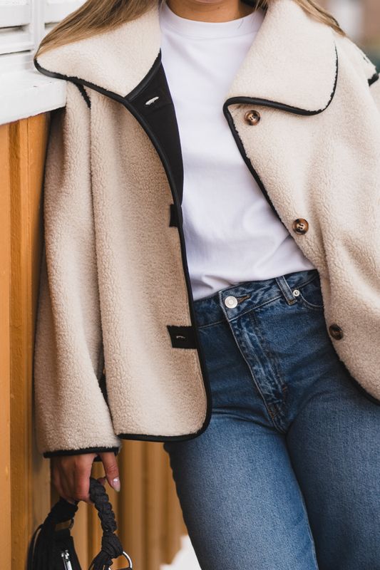 Edmund Teddy Jacket Ivory 