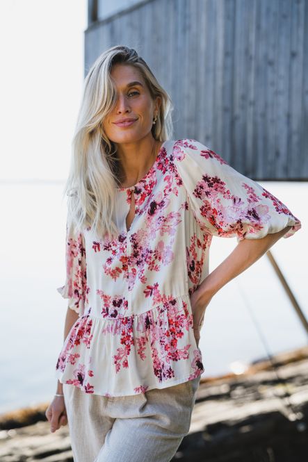 Hovedbilde Azelia Blouse Pink Shadow Flower Print