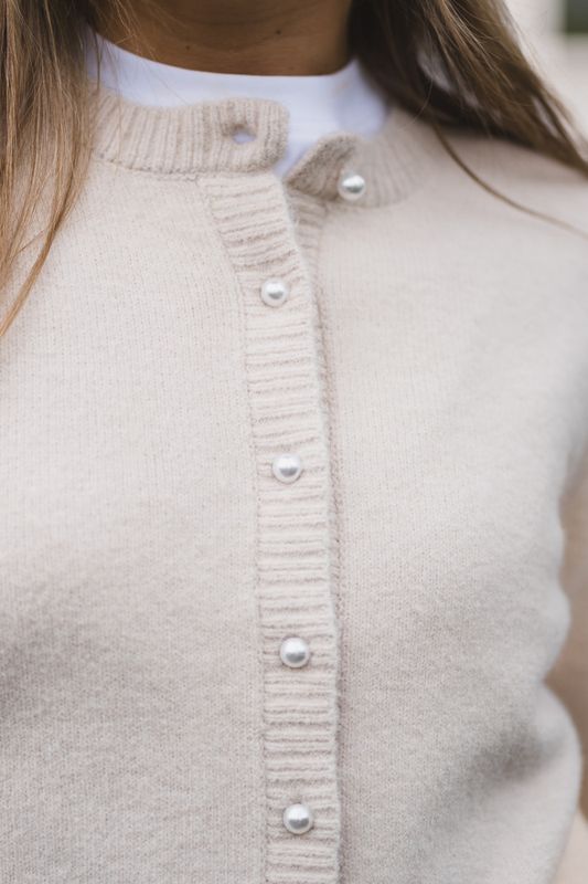 Mixie Knit Cardigan Ivory 