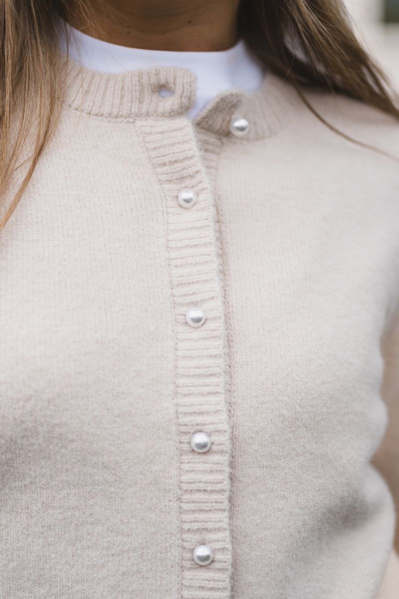 Mixie Knit Cardigan Ivory 