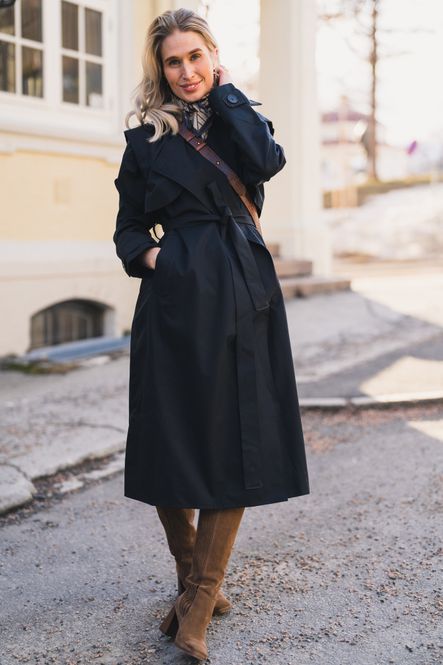 Hovedbilde Regndråpe Trench Coat New Black 