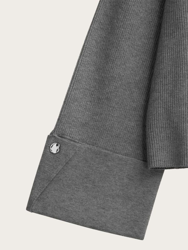 Atari Rib Cardigan Grey Melange 