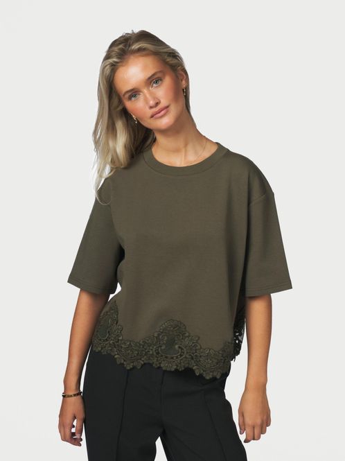 Hovedbilde Iria Lace Tee Army 