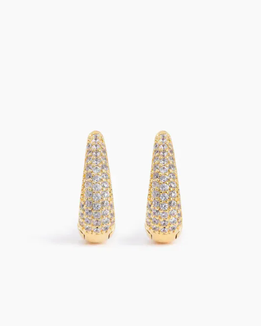 Hovedbilde Pavé Ellipse Earrings Gold