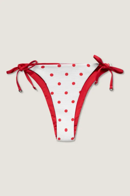 Polka Dot Iliana Reversable Bottom White/Red 