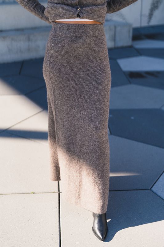 Marika Alpaca Skirt Walnut 
