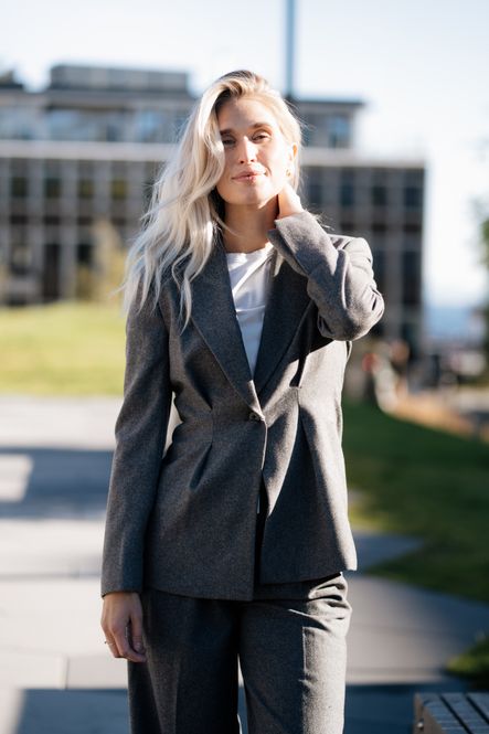 Hovedbilde Ennia Flannel Blazer Grey Melange 