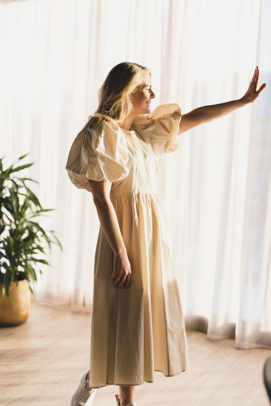 Martine Dress Eggshell 